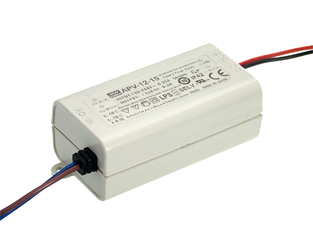 Driver LED plástico voltaje 12W APV-12 - 5V