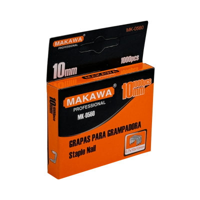 KM-1392 KAMASA Grapas 10mm Rectangulares 1000-un Sujecion Clips 0,7x10x10mm