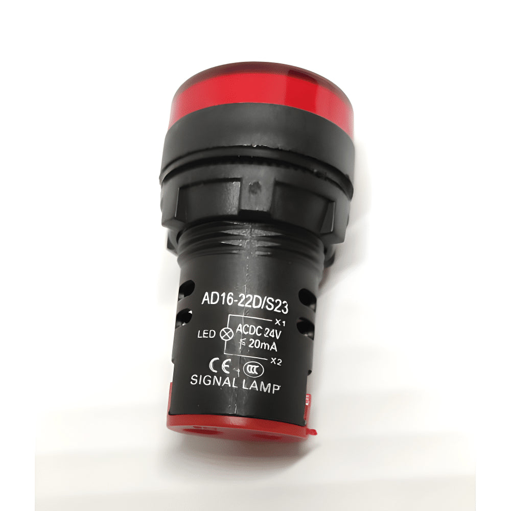 Indicador Luminoso Led 22mm 24V Color Rojo