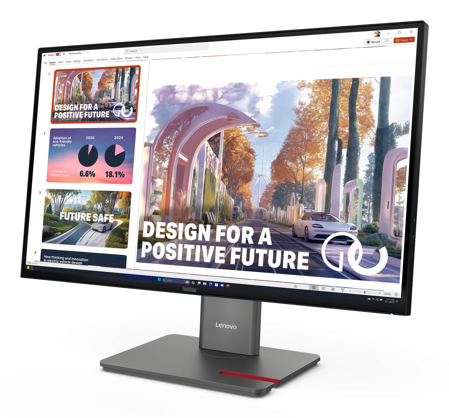 Lenovo Monitor P27QD40 27inch 2560x1440 HDMI USB-C DP