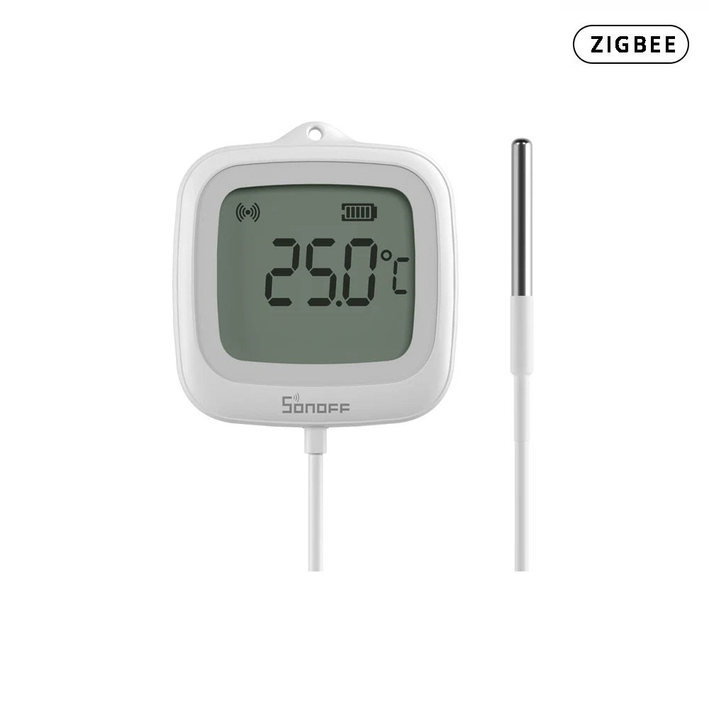 Detector Térmico Zigbee con Pantalla LCD IP65 y Sonda – Sonoff SNZB-02LD