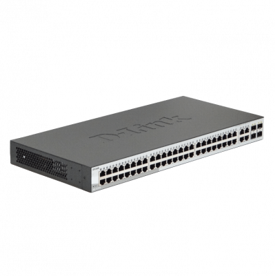 DGS-1210-52. Conmutador Inteligente D-LINK de 48 puertos 1000 y 4 puertos SFP-1000 para montaje en bastidor, requiere cable C13