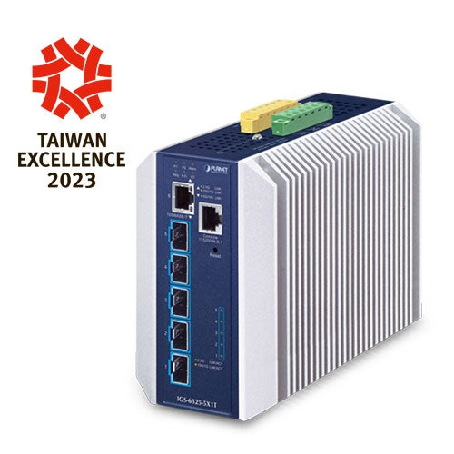 Switch Ethernet Administrado Industrial L3 de 5 Puertos 10GBASE-X SFP+ + 1 Puerto 10GBASE-T