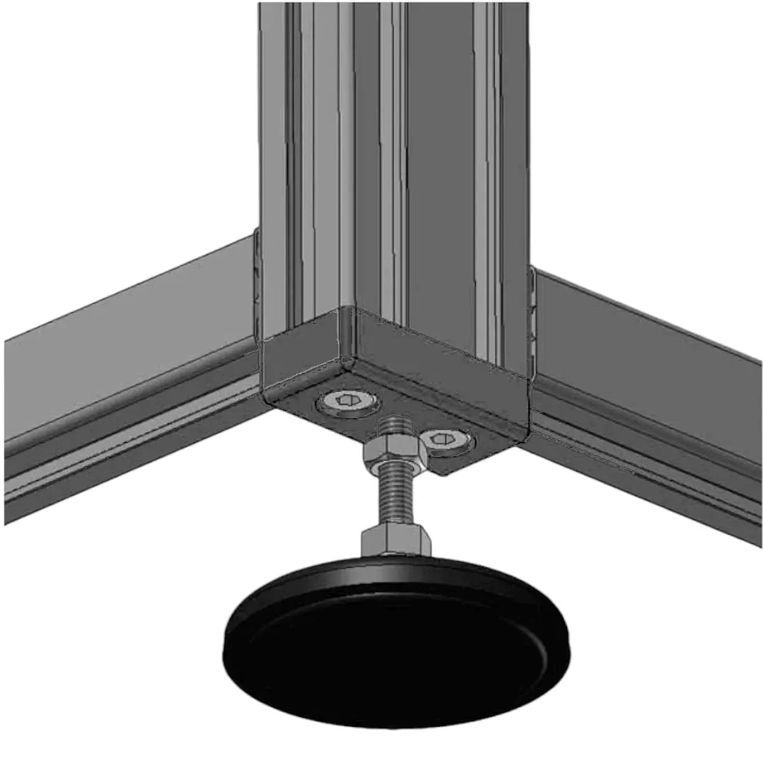 Soporte para pie M12 compatible con perfil 40x80 mm