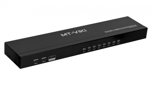 ERU-108 MINITAR Consola KVM para Rack 8 Puertos PC/Servidor USB/VGA Necesita Cables ECAB-2 y ECAB-3