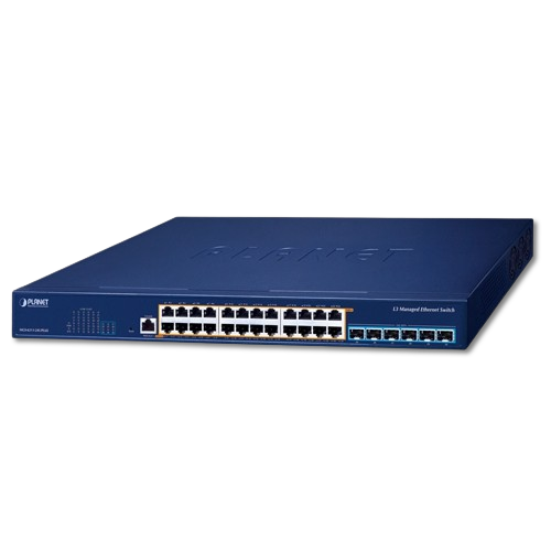 Switch Administrable L3 24 Puertos 2.5G PoE++ + 6 Puertos 10G SFP+ PLANET MGS-6311-24UPL6X