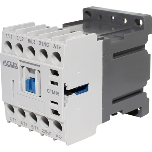 Mini contactor tripolar 15A AC3 serie CTM16 - 1NC - 380VAC