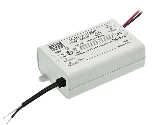 Driver LED plástico corriente PFC 16W PLD-16 - 180 a 295VAC - 1400mA
