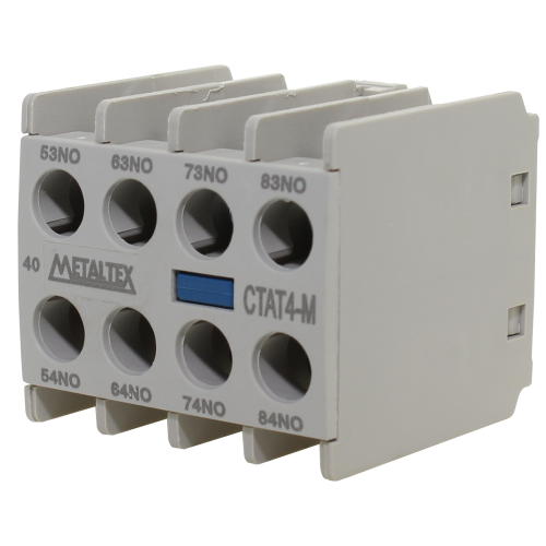 Contacto auxiliar para contactor Serie CTM6 a CTM16 - Frontal - 3NA+1NC