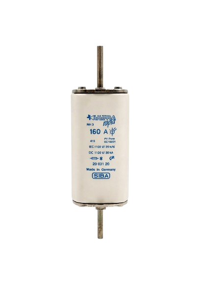 Fusible SIBA NH1; 1000VDC max.; curva gPv (uso fotovoltáico) - 160A
