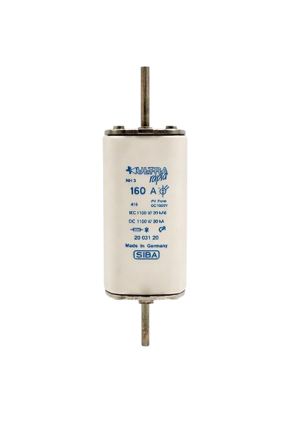 Fusible SIBA NH1; 1000VDC max.; curva gPv (uso fotovoltáico) - 125A