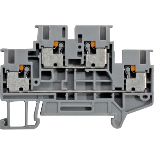 Bornera riel din 2.5mm² 24A libre mantenimiento Push-in BP2 - 3 vías - Verde