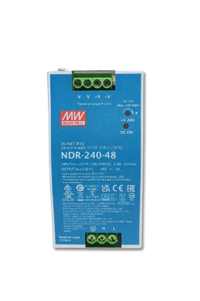 Fuente de poder Riel DIN metálica 240W NDR-240 - 48V