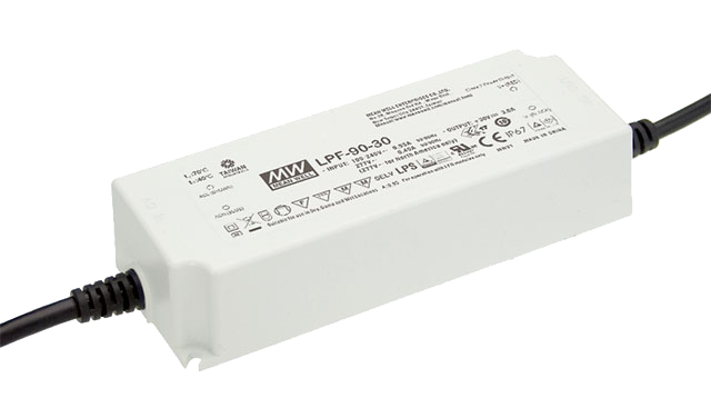 Driver LED plástico voltaje PFC IP67 90W LPF-90 - 15V
