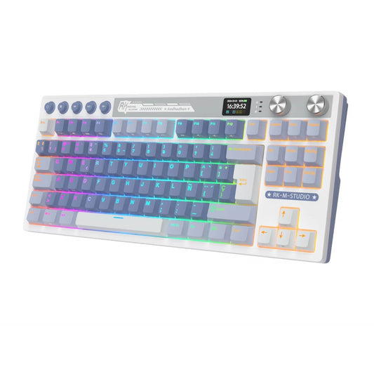 Teclado de switches mecánicos sin cable RK M87 Ocean Blue formato reducido 80% TKL distribución española – Royal Kludge