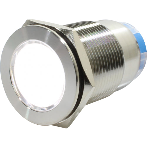 Luz piloto antivandálico metálico 19mm serie AV-P - Rojo - 24VAC/DC