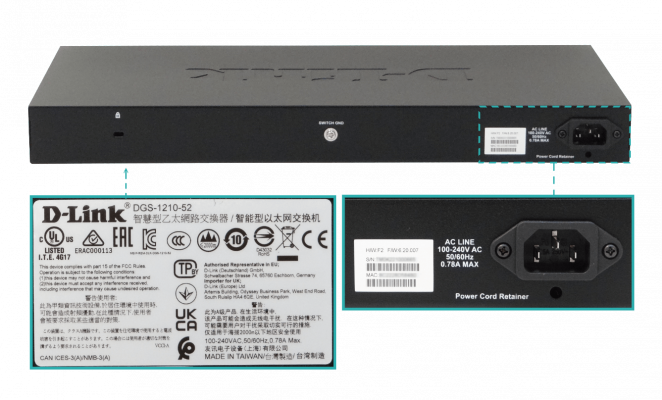 DGS-1210-52. Conmutador Inteligente D-LINK de 48 puertos 1000 y 4 puertos SFP-1000 para montaje en bastidor, requiere cable C13