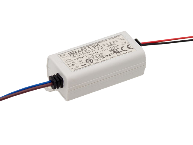 Driver LED plástico corriente 8W APC-8 - 700mA (comúnmente usado)