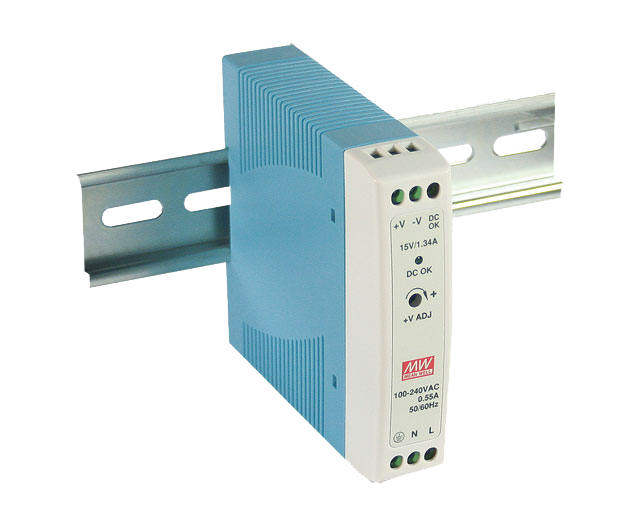 Fuente de poder Riel DIN 20W plástico MDR-20 - 15V