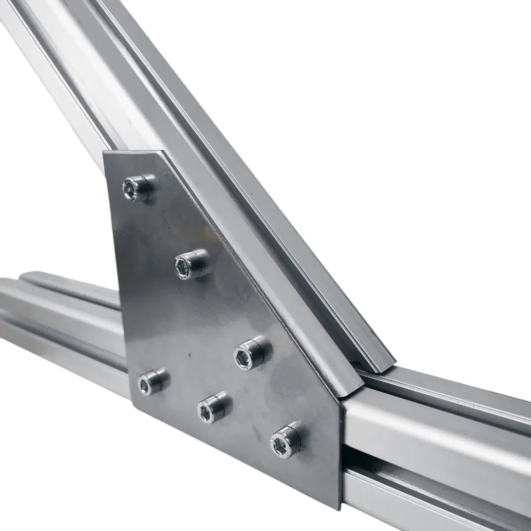 Escuadra angular de 45° perfil estructural 30 acabado mate (lote 2 piezas)