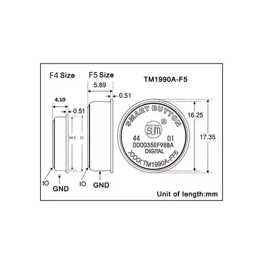 Identificador de Botón TM1990 variante ibutton
