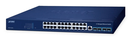 Switch Ethernet Administrado L3 de 24 Puertos 10/100/1000T + 4 Puertos 10G SFP+