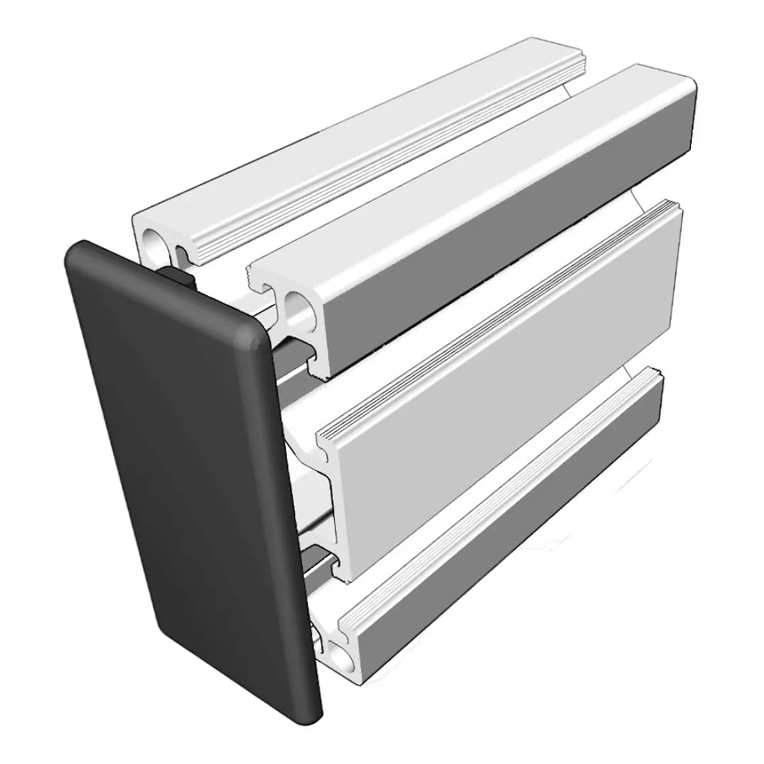 Cubierta plástica riel t-slot 30x60 mm 4 unidades