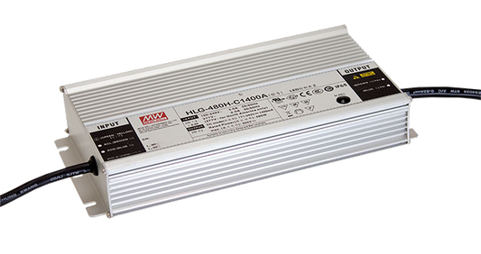 Driver LED carcasa metálica corriente 480W HLG-480H-C - 1750mA - AB - Ajuste Potenciómetro (Io) + 3 en 1