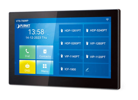 Videoportero PoE con pantalla táctil interior SIP de 7 pulgadas y Wi-Fi incorporado