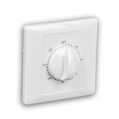 TIMER-120. Cronómetro mecánico de 120 minutos, 86x86 mm, 220 VCA, 10 A, 2000 W