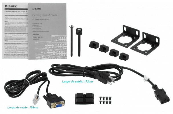 DGS-1250-28XMP. Conmutador Inteligente Rack D-LINK 24 puertos 1000 con PoE+af/at, 4 ranuras SFP+10G, 370W totales y puerto de consola