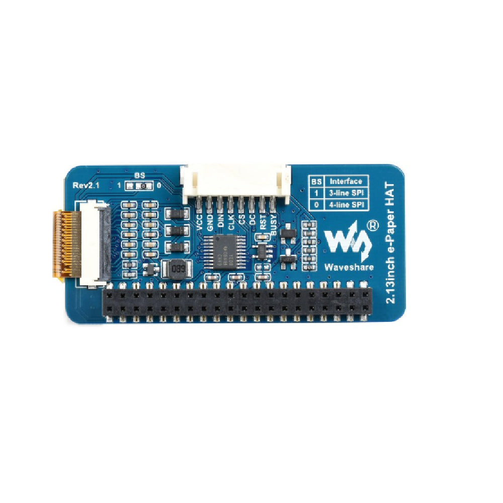 Módulo Exhibidor E-Ink de 2,13" 250×122 para Raspberry Pi – Waveshare