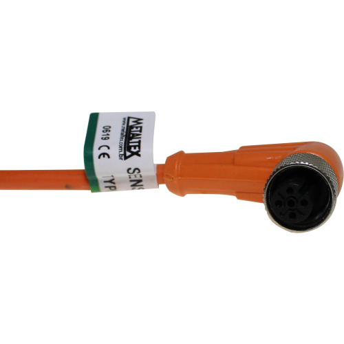 Cable con conector M12 de 4 pines 2 metros - Recto M12