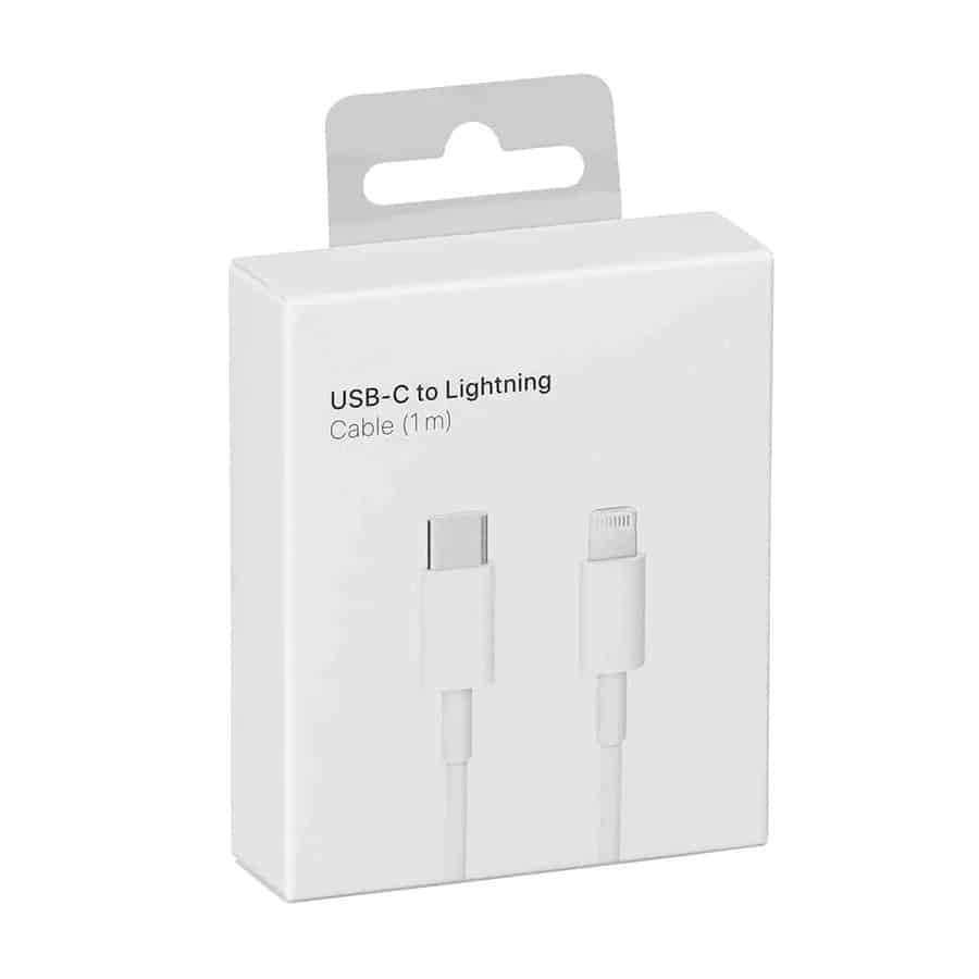 Adaptador de Energía Rápida de 20W acompañado de Cordón Lightning para dispositivos iPhone