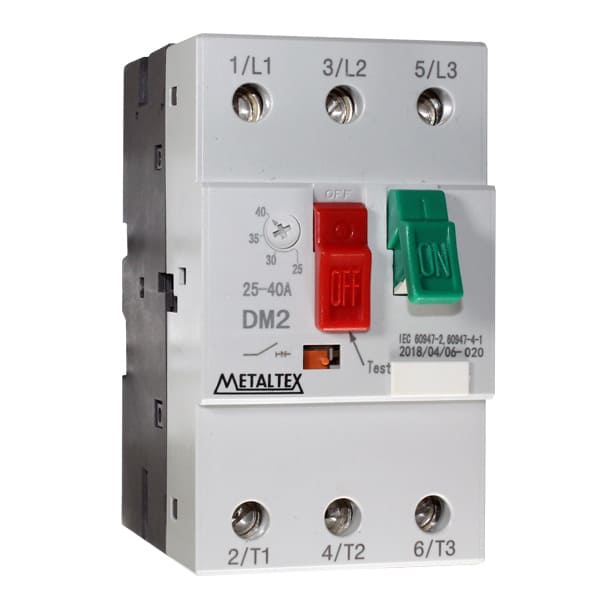 Guardamotor para maniobra y protección rangos 16 a 80A serie DM2 - 25 ~ 40A