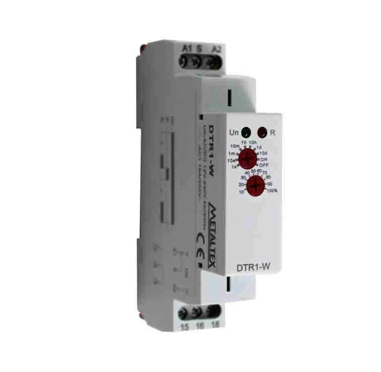 Temporizador analógico retardo de energización multitiempo serie DTR - 220VAC - SPDT (1 Reversible)