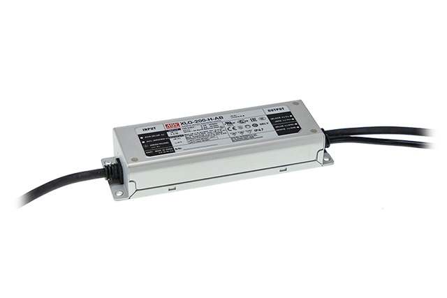Driver LED metal de voltaje PFC 200W XLG-200 - 12V - A - Ajuste Potenciómetro (Io)