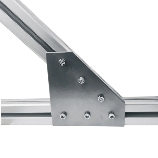 Escuadra angular de 45° perfil estructural 30 acabado mate (lote 2 piezas)