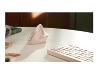 Logitech Mouse Inalambrico Lift Vertical Rosado