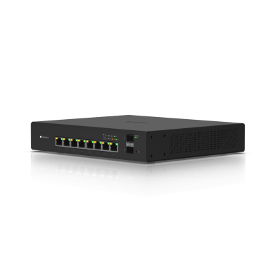 ES8-150W UBIQUITI 120W-tot 8-1000-PoE24/48af/52at 2-SFP Switch Administrable Capa 3 Consola