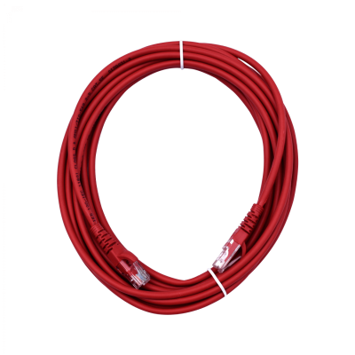 CP6R-50L. Latiguillo de red Cat6 U/UTP multifilar moldeado por inyección de 5 metros, color rojo, cubierta LSZH, marca LINKMADE