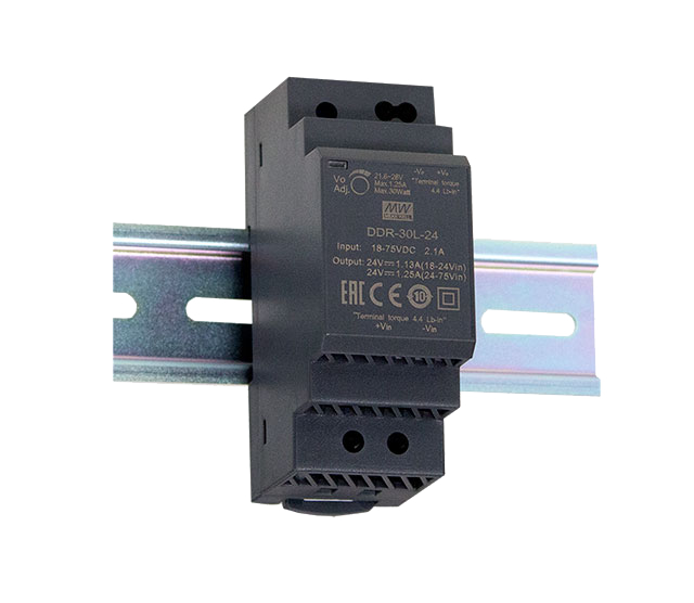 Conversor DC-DC riel DIN 30W DDR-30 - 18 a 75VDC - 5V