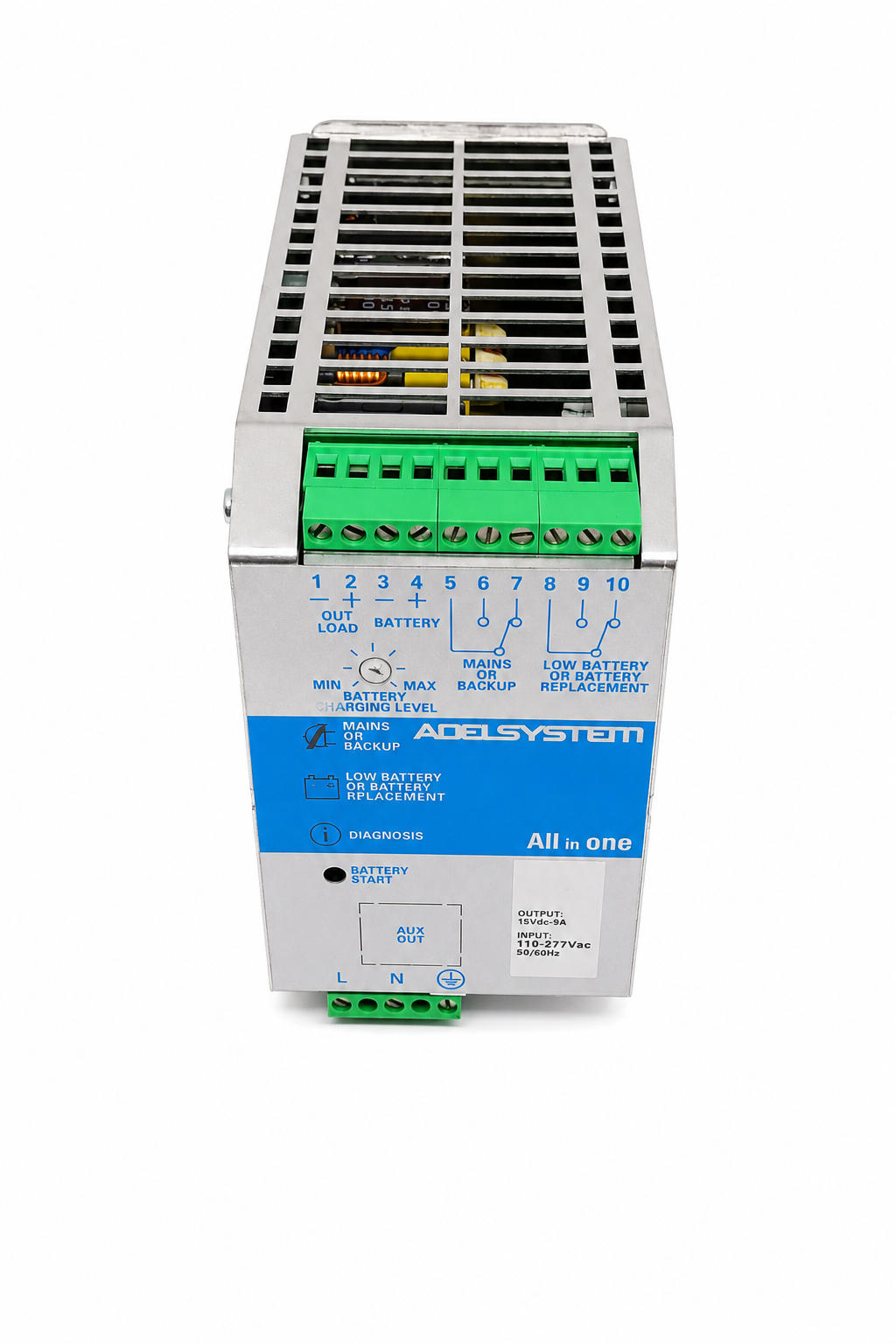 UPS en DC riel din entrada 115~230VAC salida 24V 3A