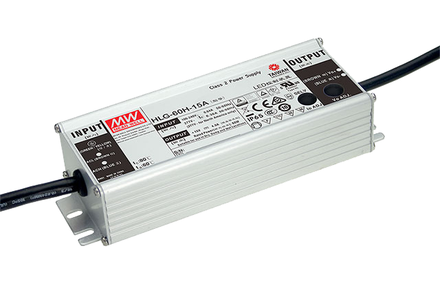 Driver LED carcasa metálica voltaje 60W HLG-60H - B - 3 en 1  (1-10V, Resistor, PWM) - 54V