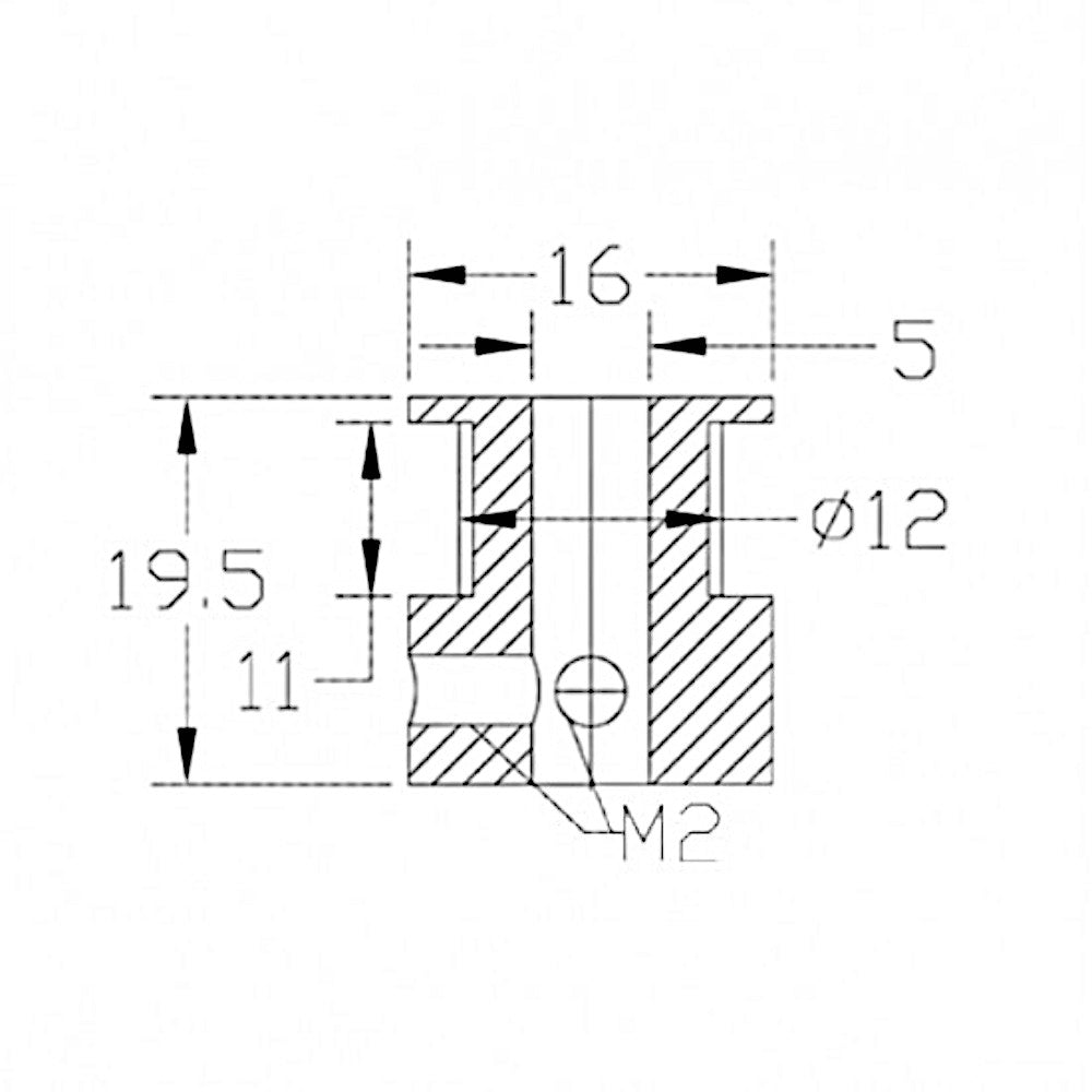 Polea Fija GT2-10 mm 20 dientes