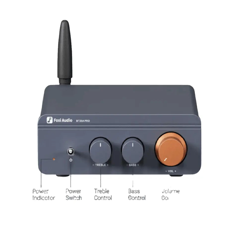Amplificador Estéreo con Tecnología Bluetooth 5.0 Fosi Audio BT20A PRO de 2 x 300W