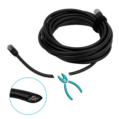 NOP-5 UBIQUITI 5 metros Negro F/UTP Categoría 5e Cable de Parcheo para Exterior UACC-Cable-Patch-Outdoor-5M-BK