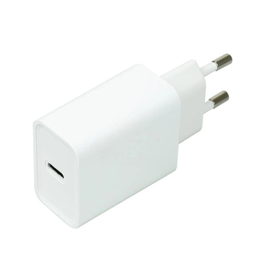 Adaptador de corriente USB-C de 20 W con Power Delivery y carga veloz, color blanco – Greenmouse