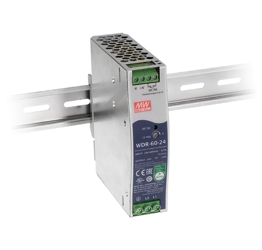 Fuente de poder Riel DIN bifásica 60W WDR-60 - 48V