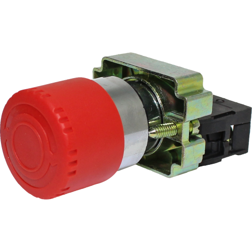 Botón de emergencia tipo hongo 30mm metálico 1NC serie M20